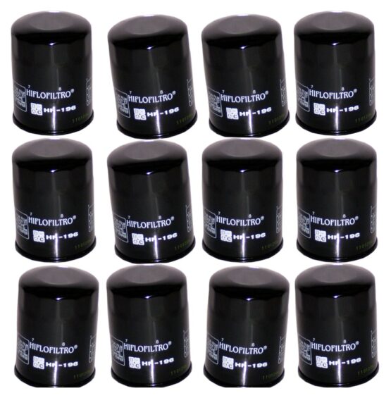 HF196 Oil Filter - Black - 12 Pack
