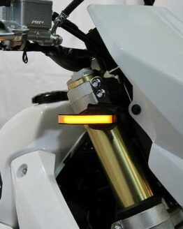 New Rage Cycles Front LED Turn Signals Black Fits 10-24 Suzuki DRZ400