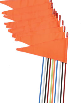 Firestik 7ft Black Safety Flags with Spring Mount 10 Pack