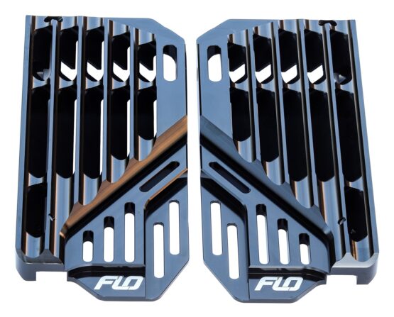 FLO Motorsports High Flow Radiator Braces Black For Yamaha YZ/WR 2018-2024