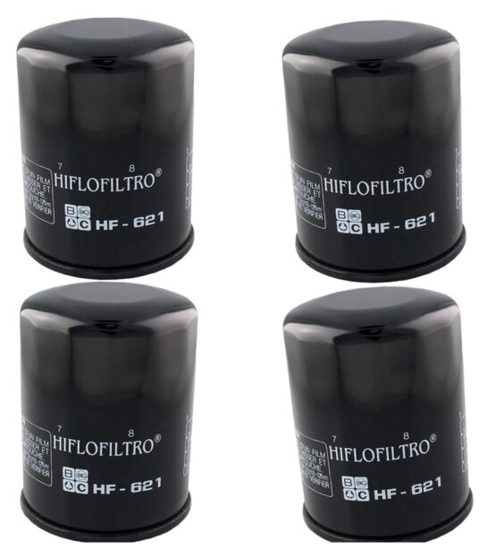 HF621 Oil Filter - Black - 4 Pack
