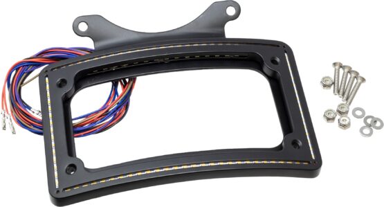 Letric Lighting Perfect Plate Light Frame Matte Black For Indian Scout