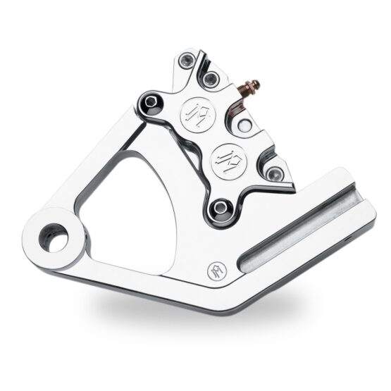 Performance Machine Rear 4-Piston Brake Caliper & Bracket - Chrome