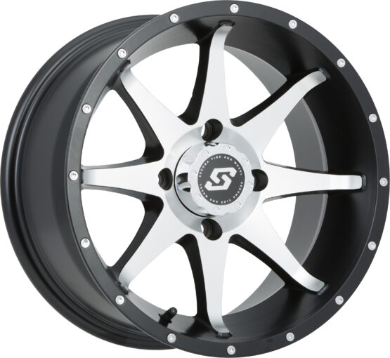 Sedona Storm Wheel 14x7 4/137 5+2 Offset Black/Silver Aluminum