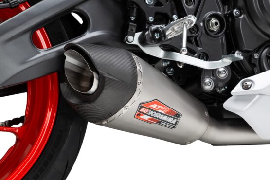 Yoshimura AT2 Slip-On Exhaust Stainless Yamaha MT-07 YZF-R7 2018-2025