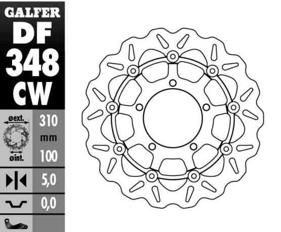 Front & Rear Floating Wave Brake Rotor Kit w/ Semi-Metallic Pads - Image 6