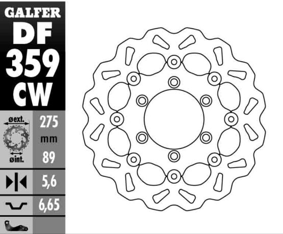 Front & Rear Floating Wave Brake Rotor Kit w/ Semi-Metallic Pads - Image 7