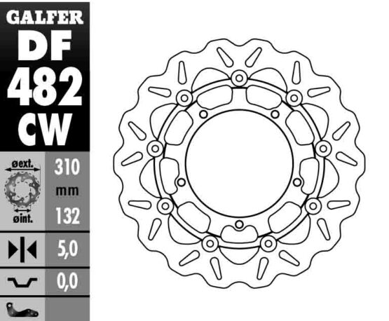Front 310mm Floating Wave Brake Rotor - Image 3