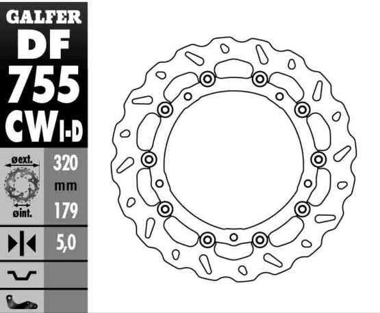 Floating Wave Brake Rotor - Right Directional - Image 2