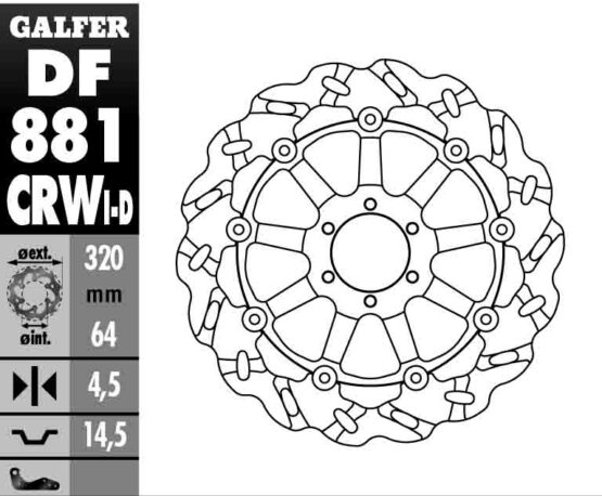 Superbike Wave Brake Rotor - Right Directional