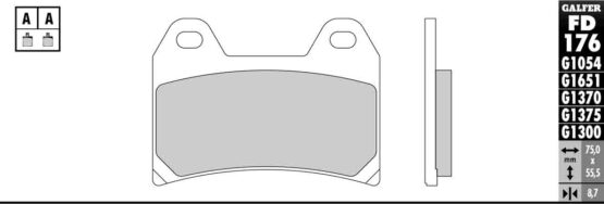 Sintered Front Brake Pad - Image 2