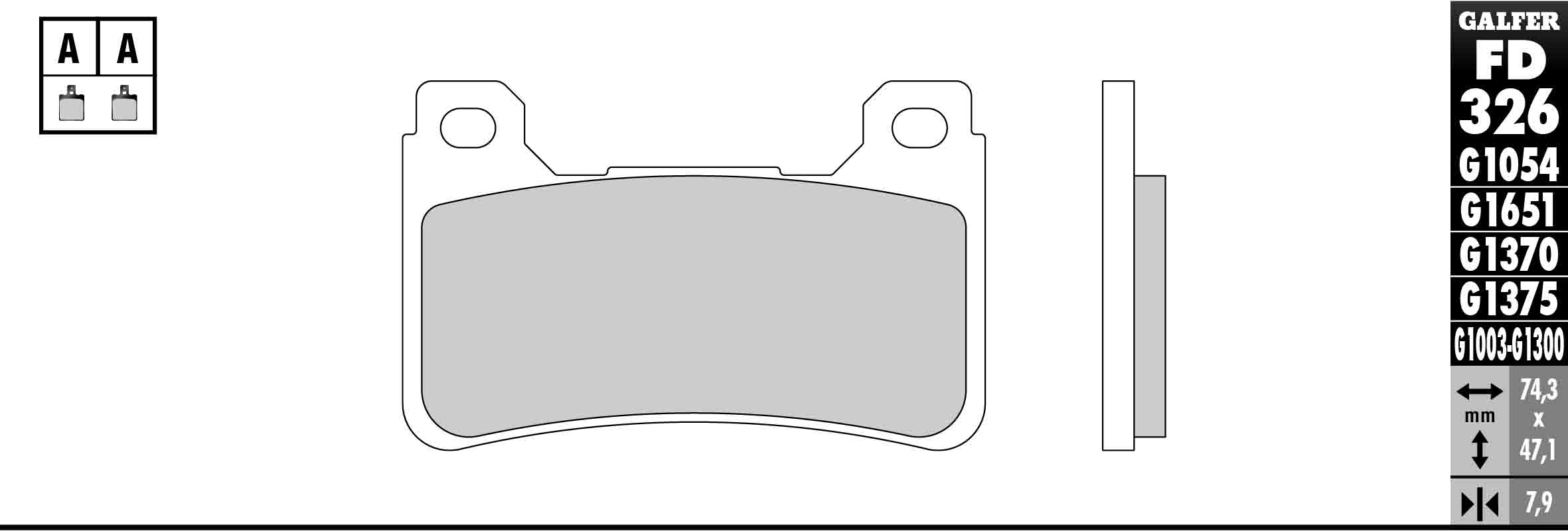 HH Sintered Ceramic Compound Front Brake Pads - Image 3