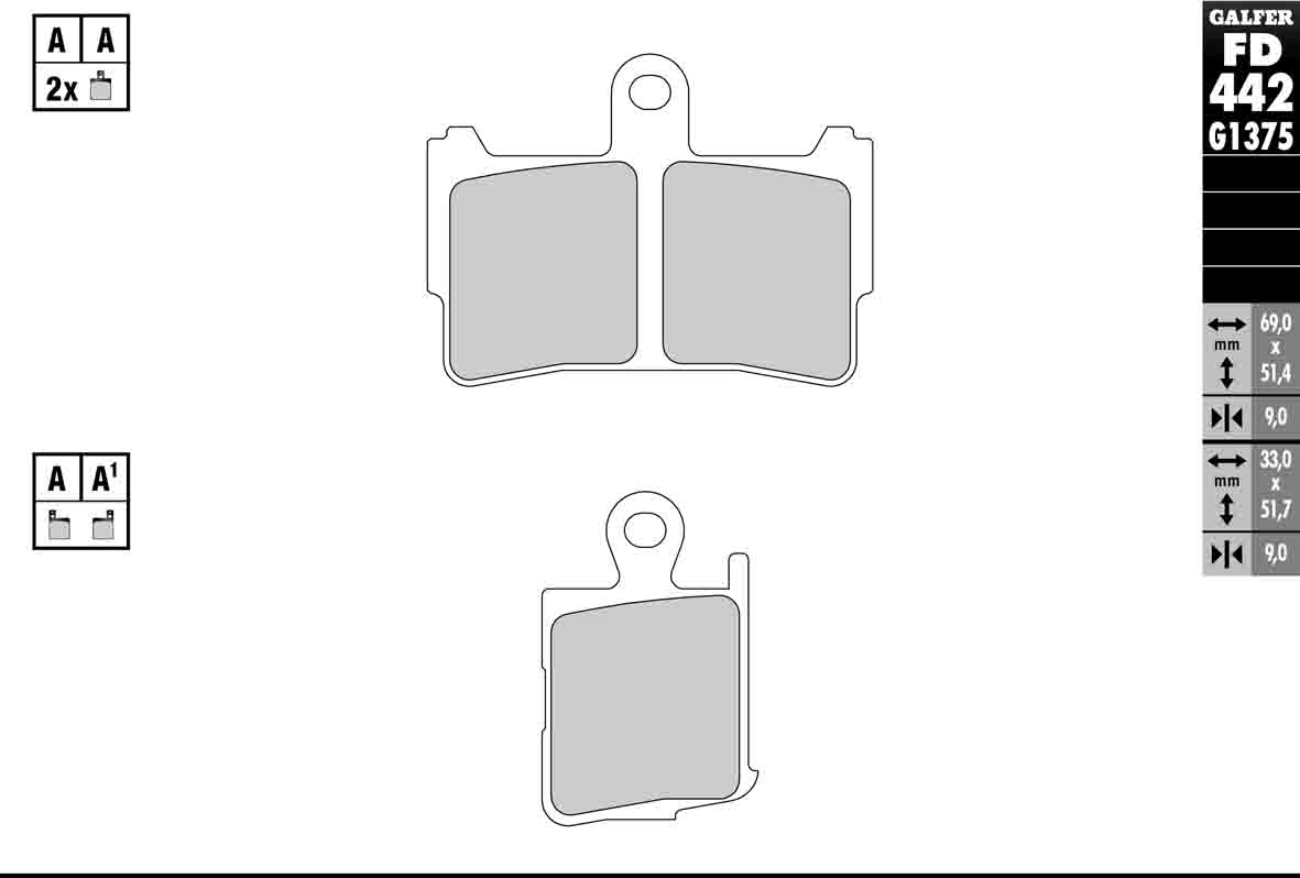 HH Sintered Ceramic Compound Brake Pads - Image 3