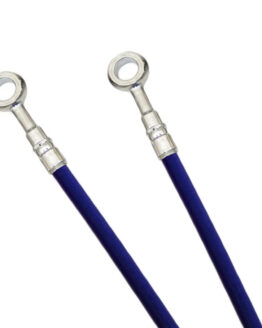 Blue CR Style Stainless Offroad Front Brake Line