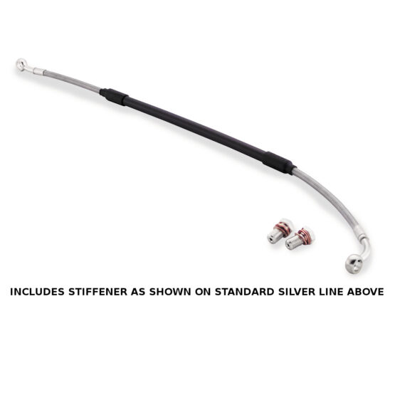 White Stainless Steel Rear Brake Line Kit - Image 2