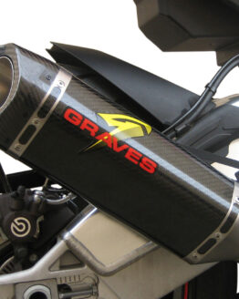 Graves Carbon Fiber Slip-On Exhaust Black Fits 15-16 BMW S1000RR