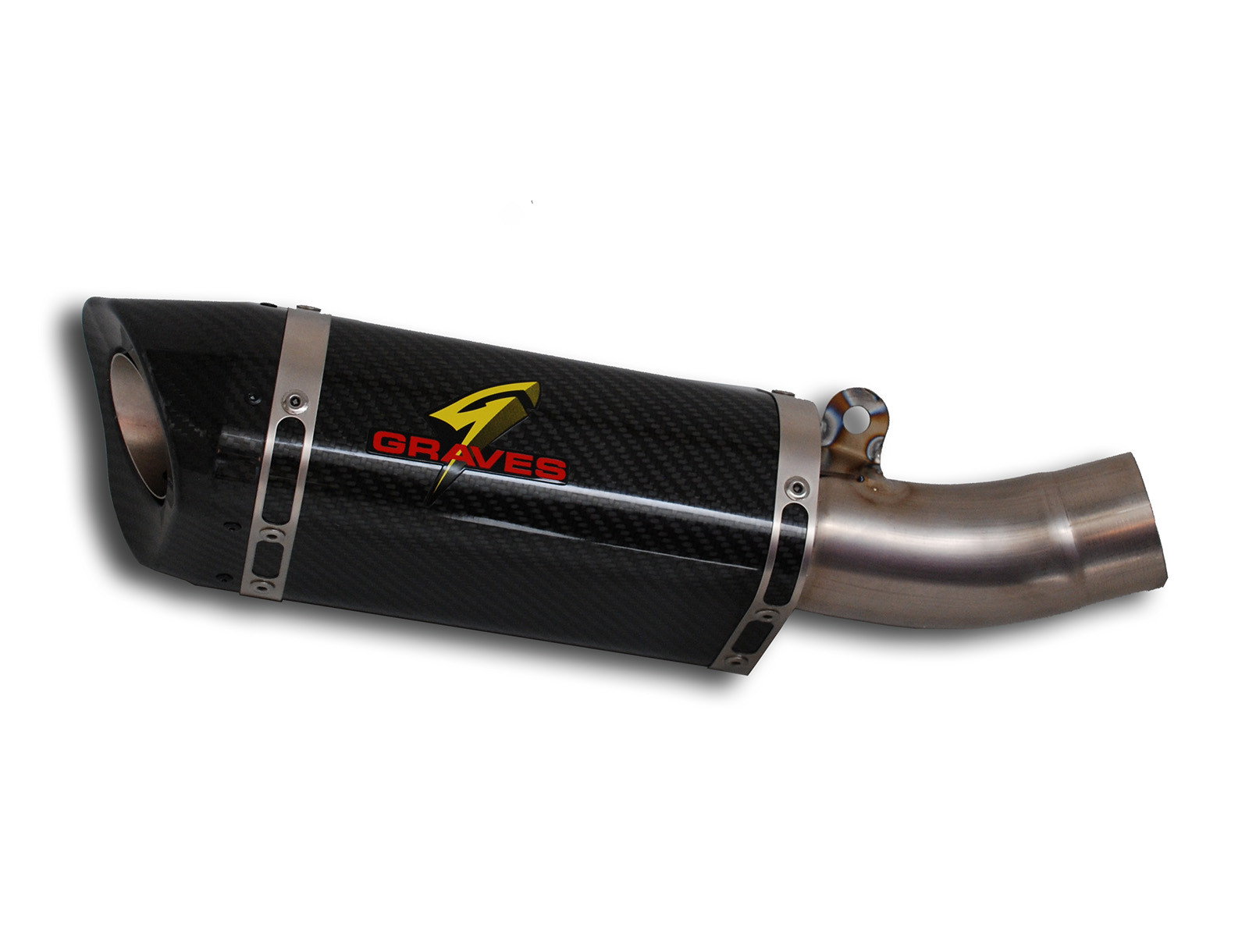 Graves Carbon Fiber Slip-On Exhaust Black Fits 09-18 Kawasaki ZX6R - Image 6