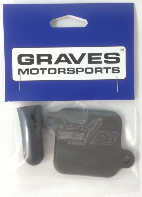 Graves Smog Block Off Plates Billet Aluminum Fits Yamaha YZF-R3 - Image 2