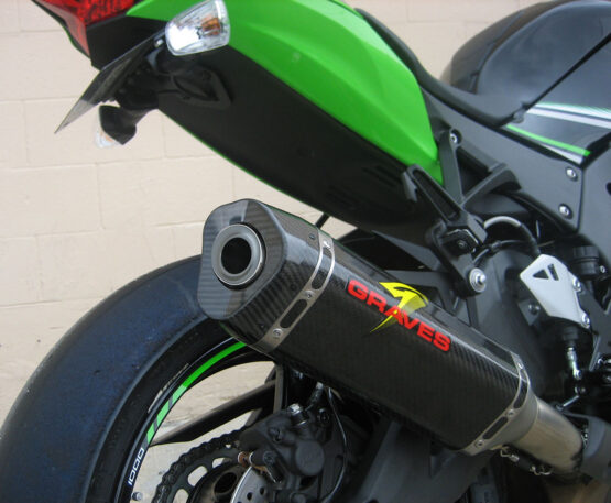 Graves Carbon Fiber Slip-On Exhaust Black Fits 16-20 ZX10R - Image 3