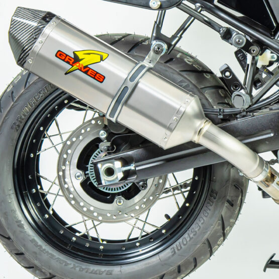 Graves Titanium Slip-On Exhaust Silver Fits 2020 Suzuki V-Strom 1050 - Image 2