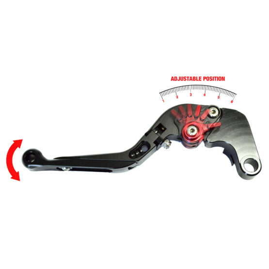 Black Adjustable Brake & Clutch Lever Set - Image 2