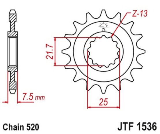 Front Steel Countershaft Sprocket w/ Rubber Damper - 16 Tooth 520 - Image 4