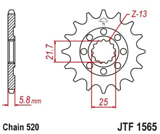 Front Steel Countershaft Sprocket - 12 Tooth 520 - Image 3