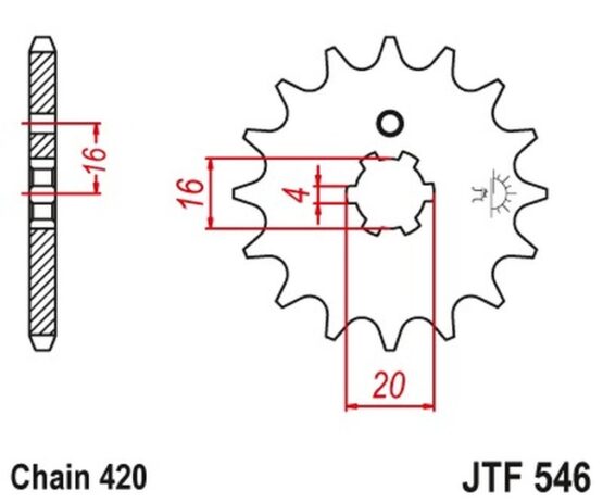 Front Steel Countershaft Sprocket - 12 Tooth 420 - Image 3