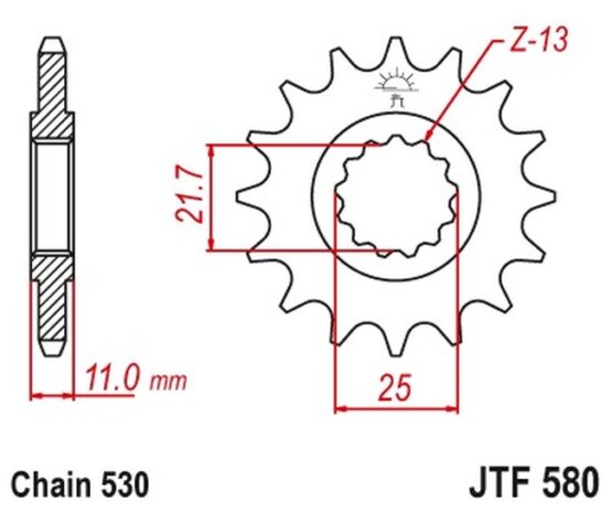 Front Steel Countershaft Sprocket - 15 Tooth 530 - Image 3