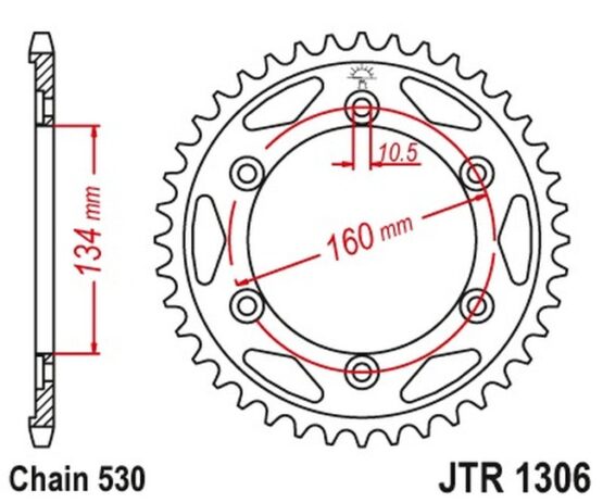 Steel Rear Sprocket - 43 Tooth 530 - Image 2
