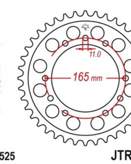 Steel Rear Sprocket - 44 Tooth 525
