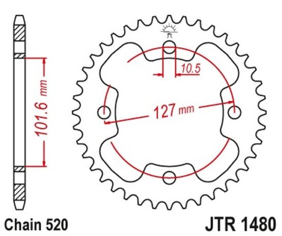 *Open Box* Steel Rear Sprocket - 38 Tooth 520 - Image 2