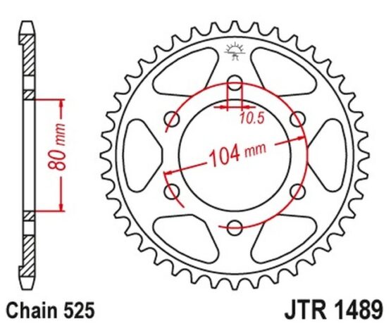 Steel Rear Sprocket - 41 Tooth 525 - Image 2
