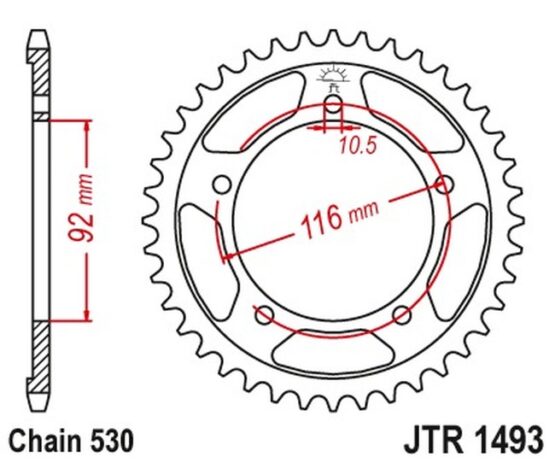 Steel Rear Sprocket - 41 Tooth 530 - Image 2