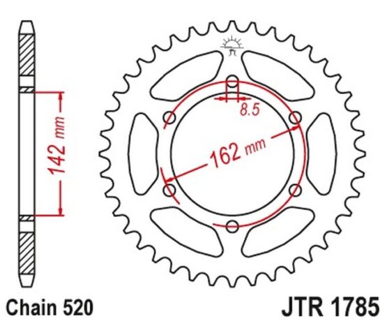 Steel Rear Sprocket - 48 Tooth 520 - Image 2