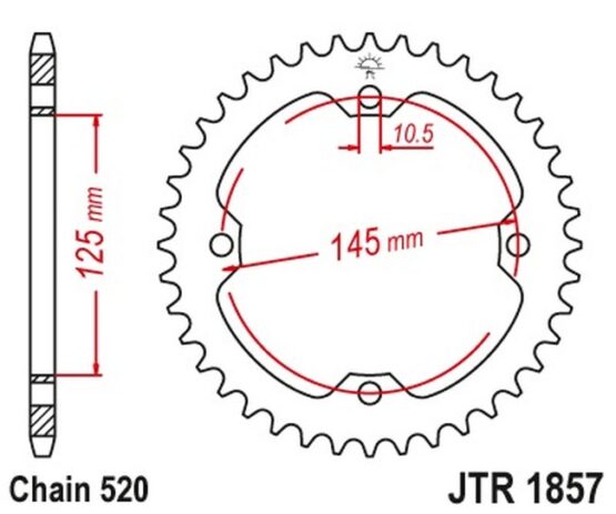 *OPEN BOX* Steel Rear Sprocket - 40 Tooth 520 - Image 2