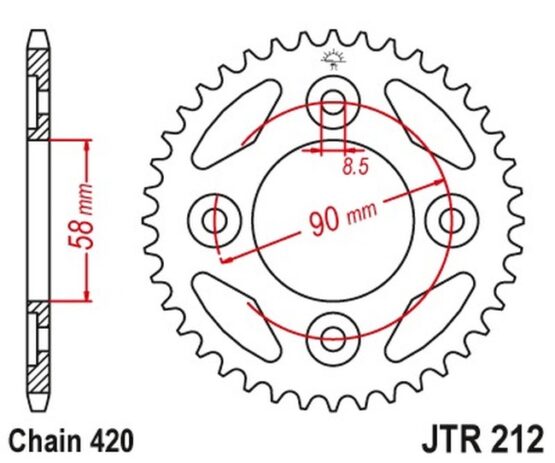 Steel Rear Sprocket - 35 Tooth 420 - Image 2