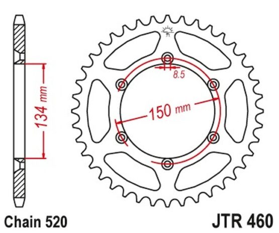Steel Rear Sprocket Self Cleaning - 50 Tooth 520 - Image 3