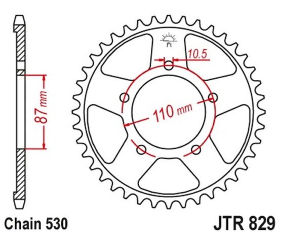 Steel Rear Sprocket - 46 Tooth 530 - Image 2