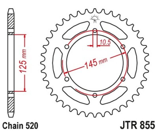 Steel Rear Sprocket - 48 Tooth 520 - Image 3