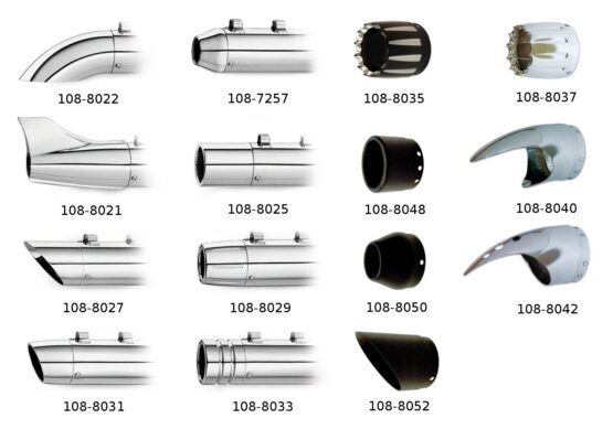 3-1/2" Dual Slip On Exhaust w/ End Caps - Image 2