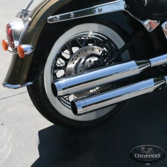 Tru Power 3-1/2" Chrome Dual Slip On Exhaust Mufflers - Image 2