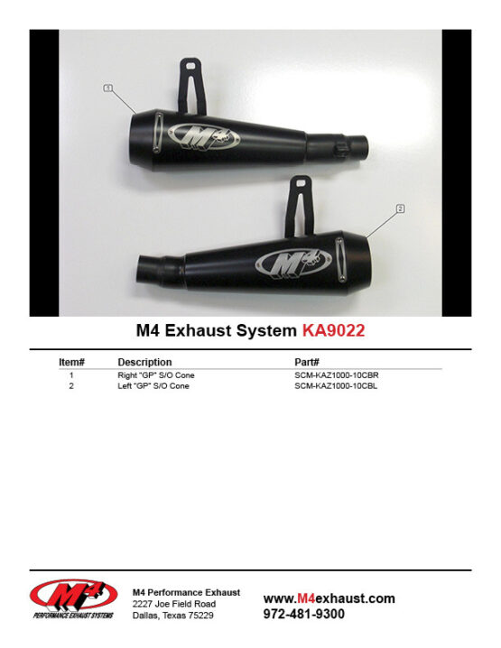 Black GP Dual Slip On Exhaust - Image 3