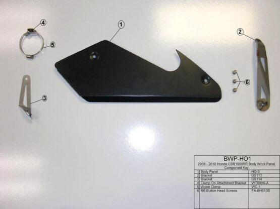 M4 Cosmetic Exhaust Trim Panel Only Fits 08-16 Honda CBR1000RR