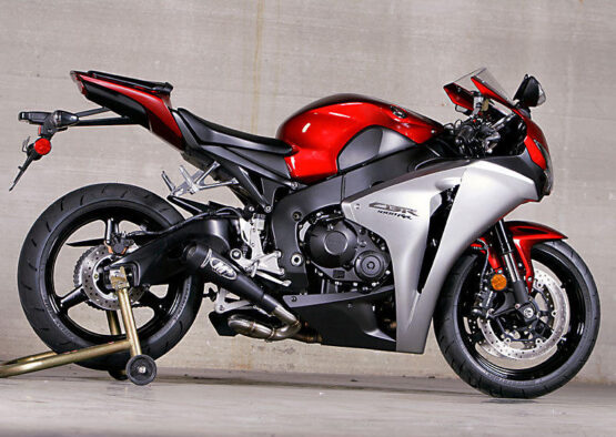 Black GP Slip On Exhaust w/ Link Pipe by M4 Fits 08-16 Honda CBR1000RR - Image 2