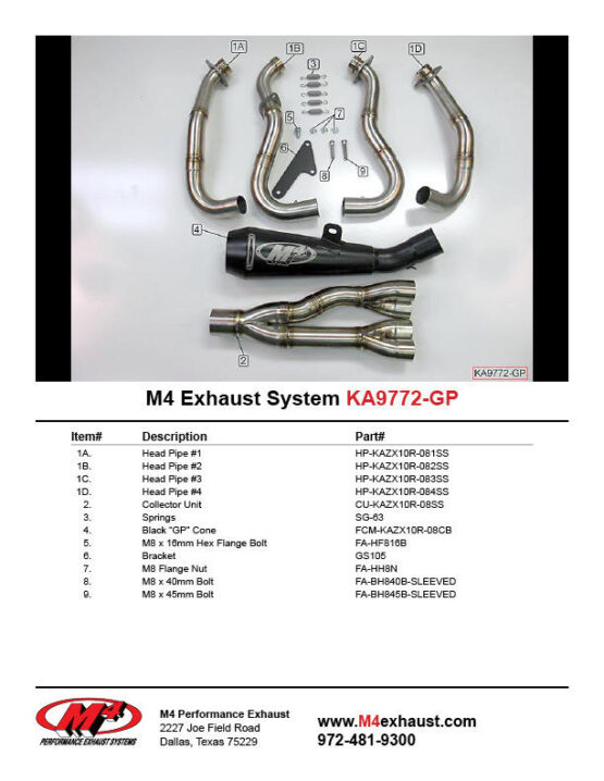 Black GP Full Exhaust w/ Stainless Tubing - Image 4