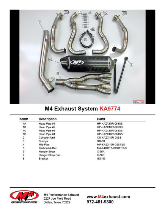 Race Mount Carbon Fiber Full Exhaust w/ Stainless Tubing - Image 4