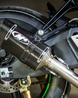 Tech 1 Carbon Fiber Slip On Exhaust w/ Link Pipe