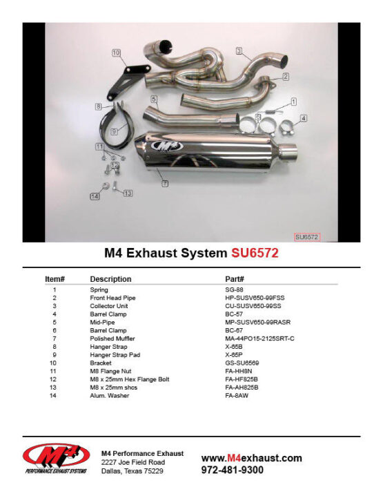 Race Mount Polished Full Exhaust - Image 2