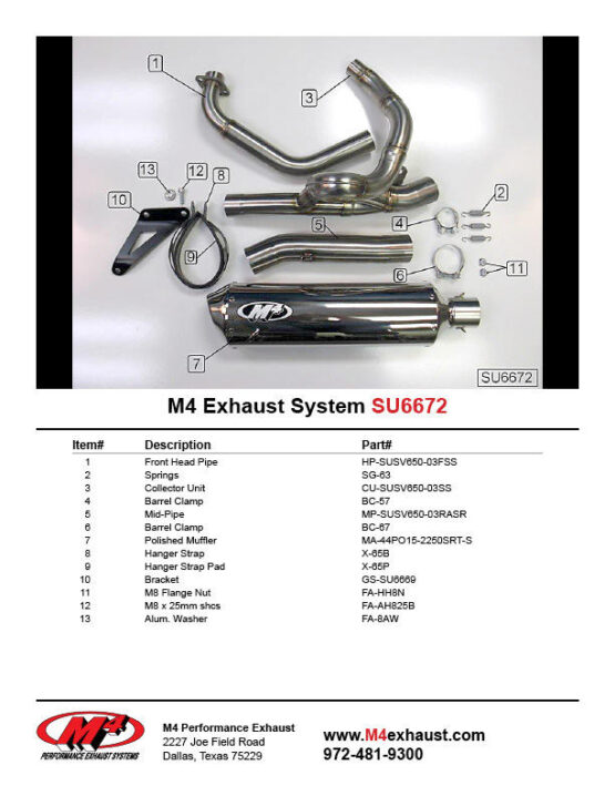 Race Mount Polished Full Exhaust w/ dB Killer - Image 2